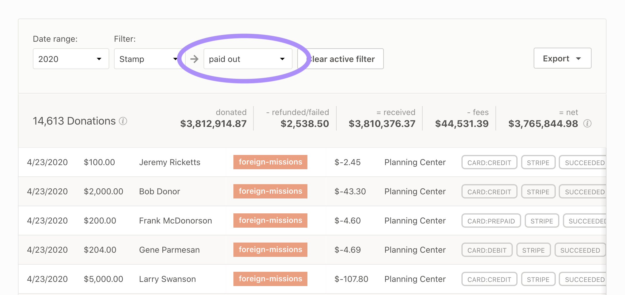 Stripe Instant Payouts and Planning Center Giving – Giving